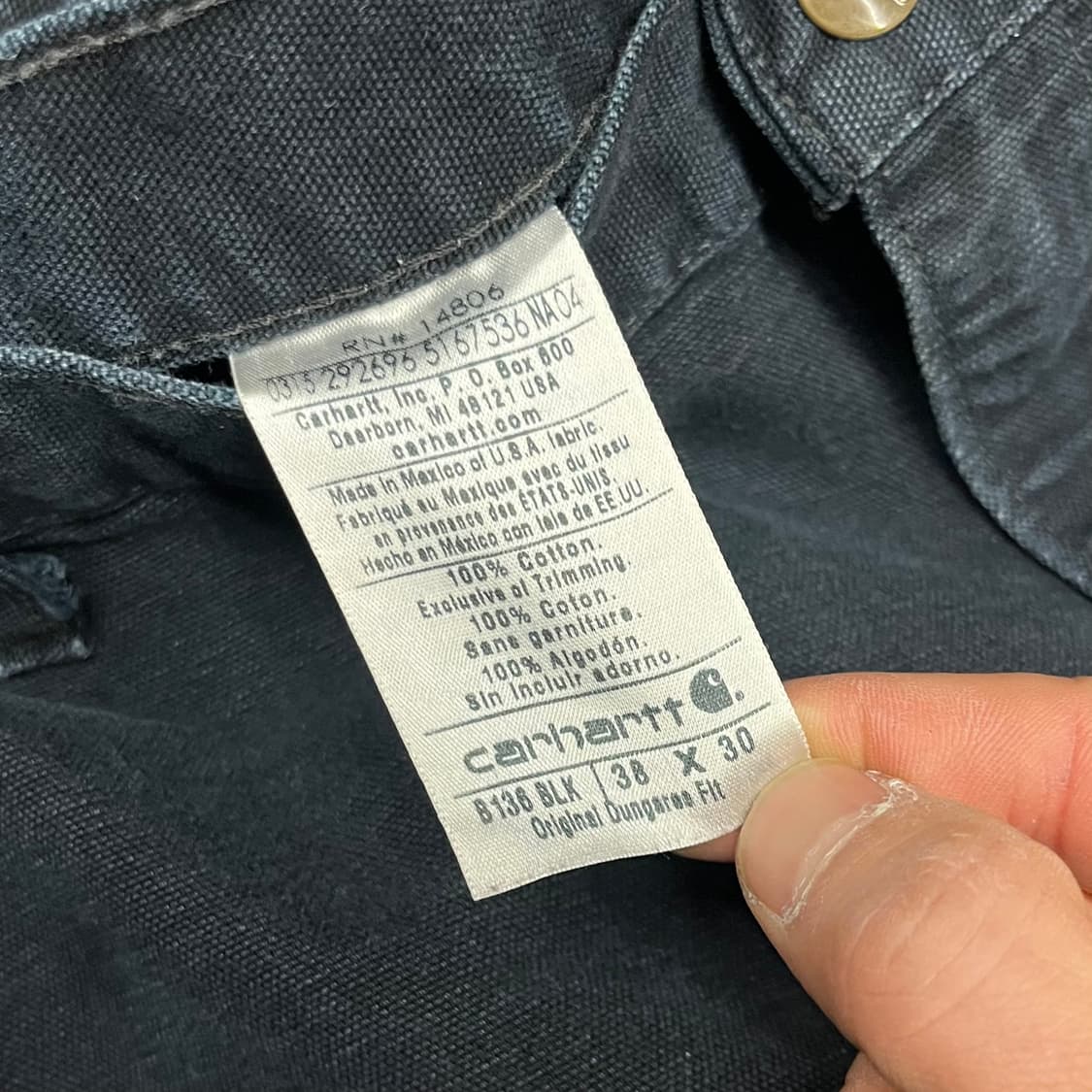 Carhartt 블랙 더블니 팬츠 (37“) 상품이미지8