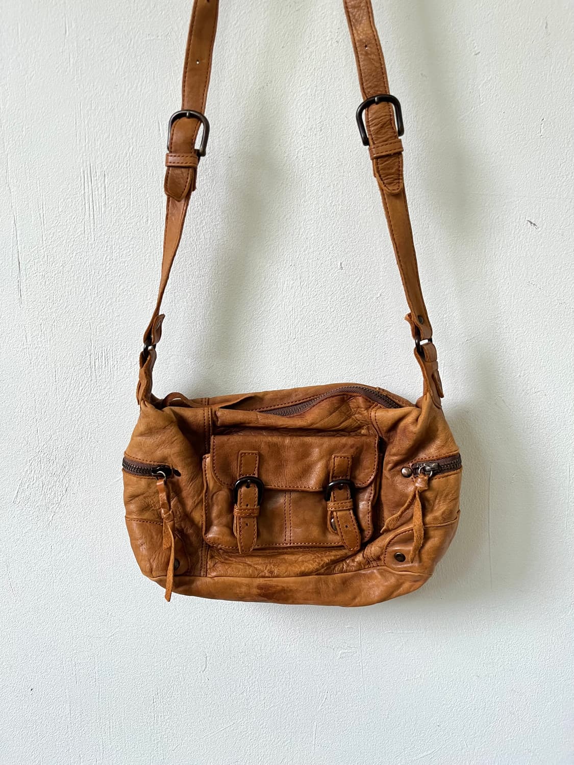 90’s go9 헌팅가죽 크로스백 상품이미지2