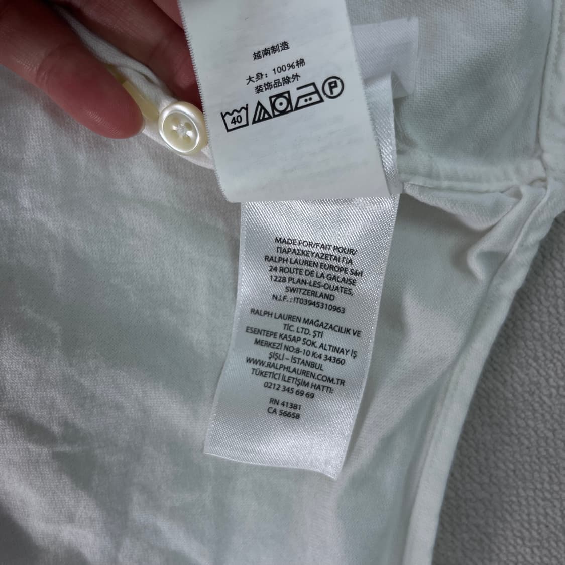 105 폴로랄프로렌 신형 커스텀핏 코튼 화이트 셔츠 상품이미지9