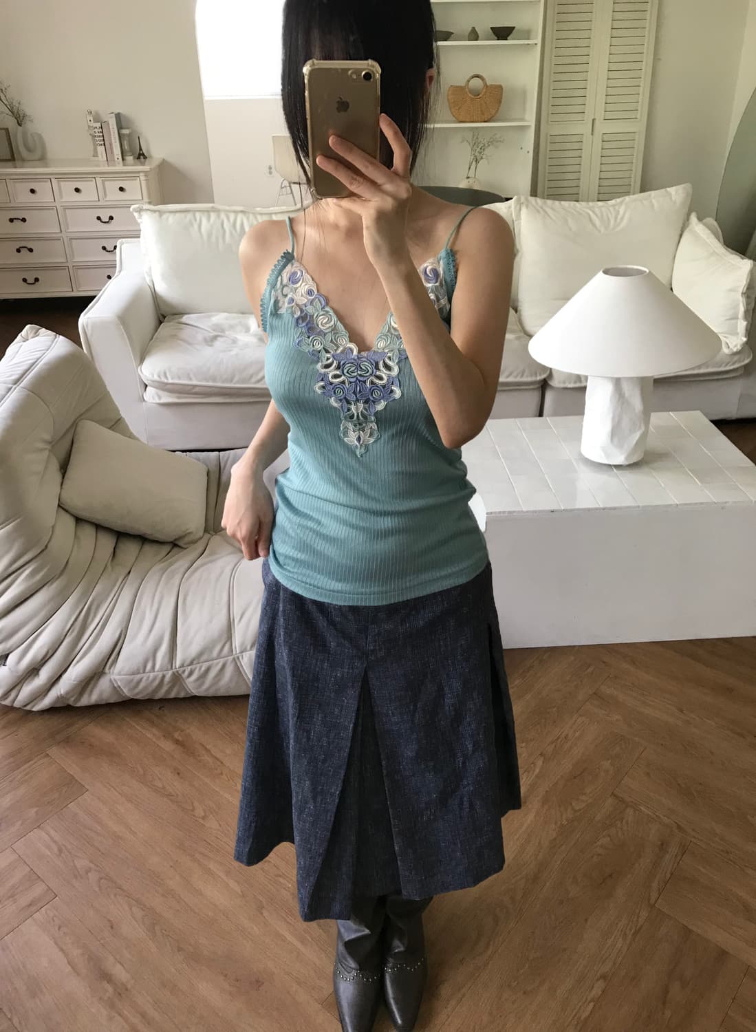 vintage pintuck skirt 상품이미지3