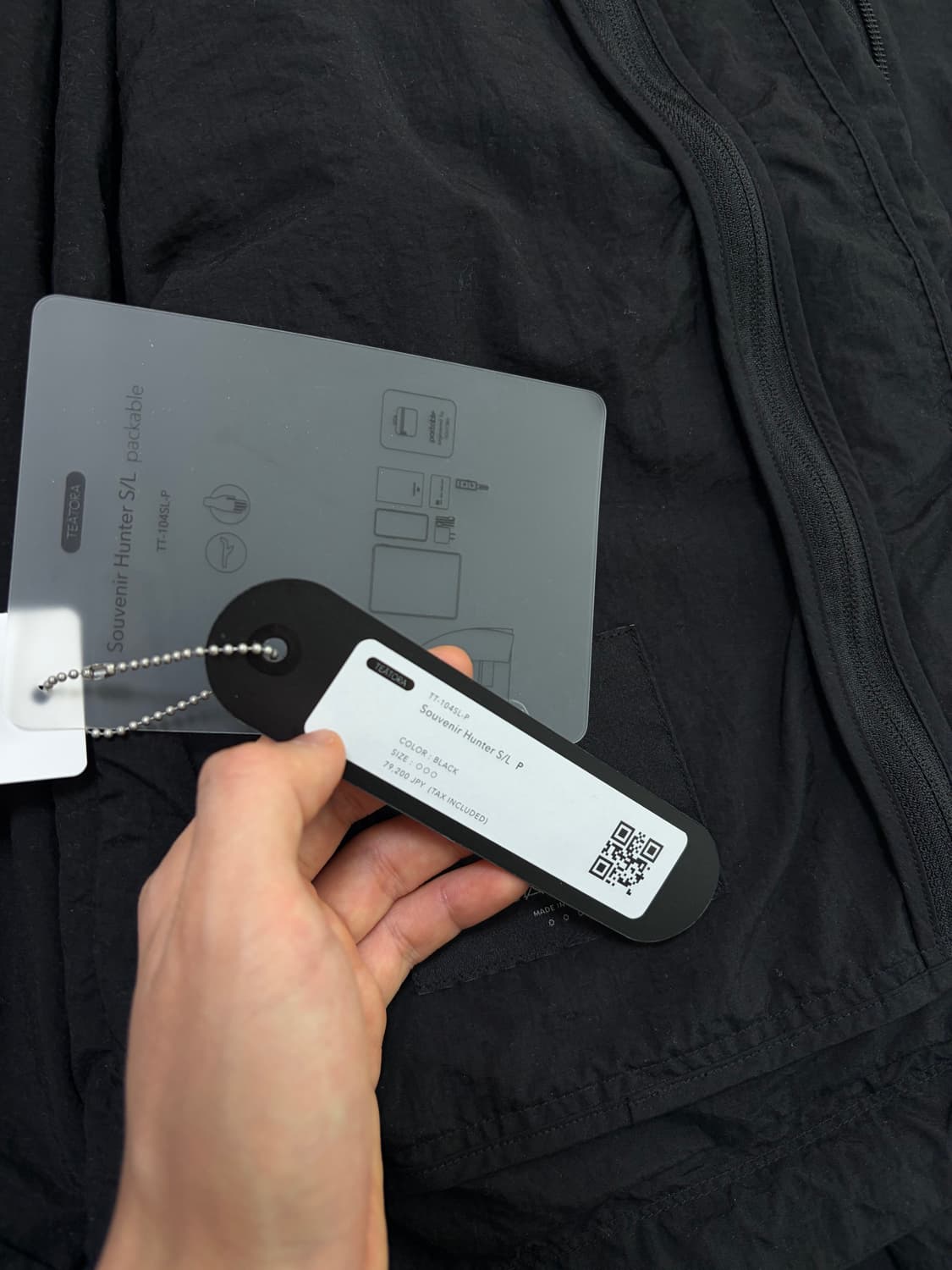 테아토라 수베니어 헌터 s/l 패커블 블랙 3사이즈 상품이미지7