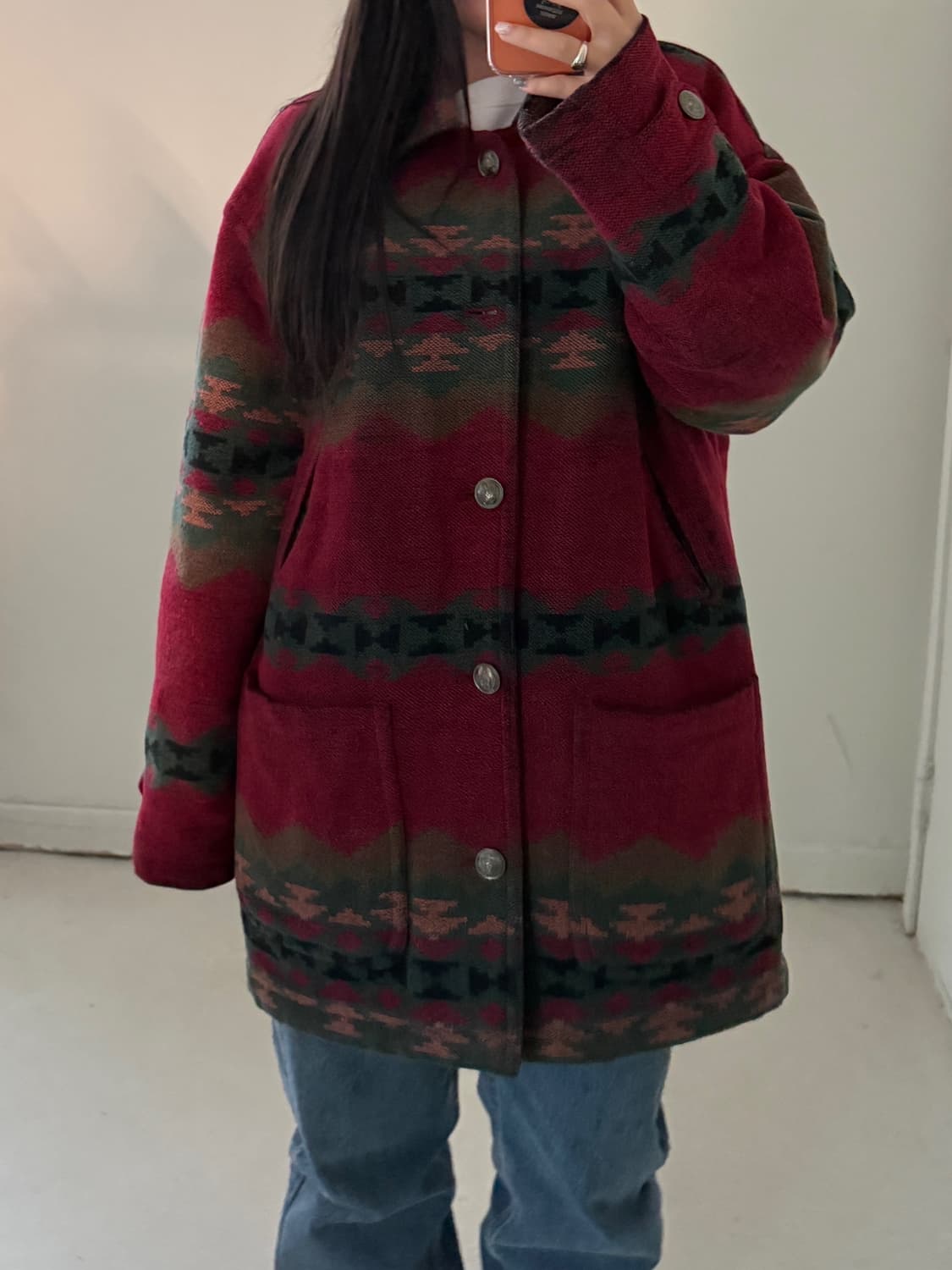 90s 나바호 패턴 빈티지 울 자켓 상품이미지3
