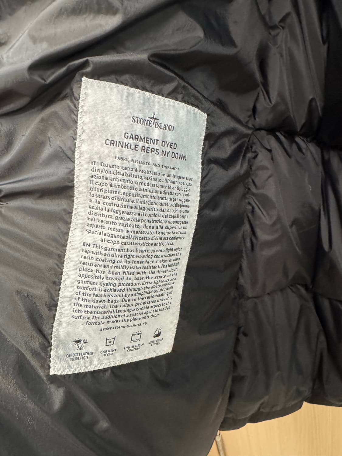 17FW 스톤아일랜드 크링클랩스 롱 S사이즈 상품이미지5