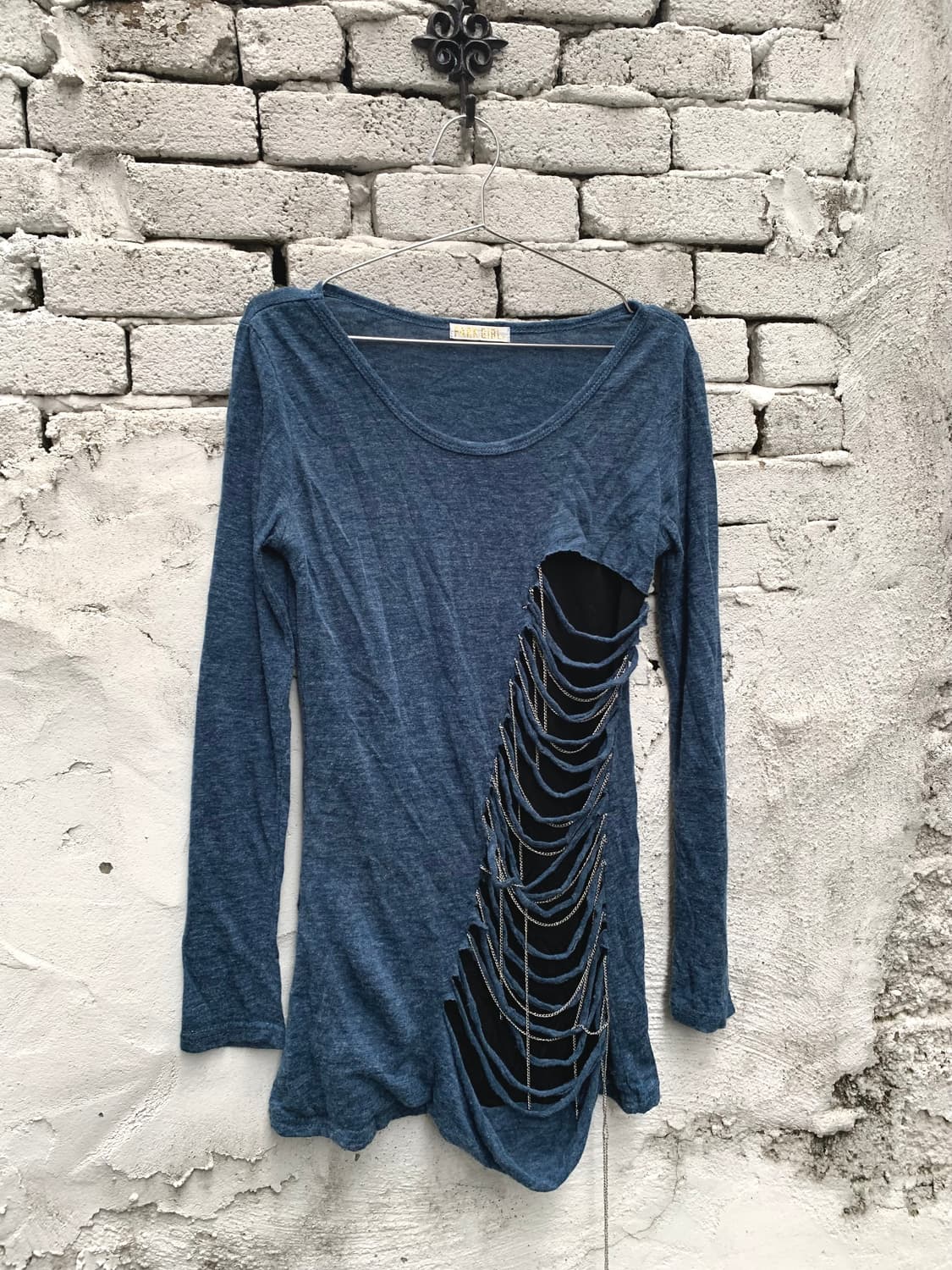 Park Girl distressed chain layered long  상품이미지1