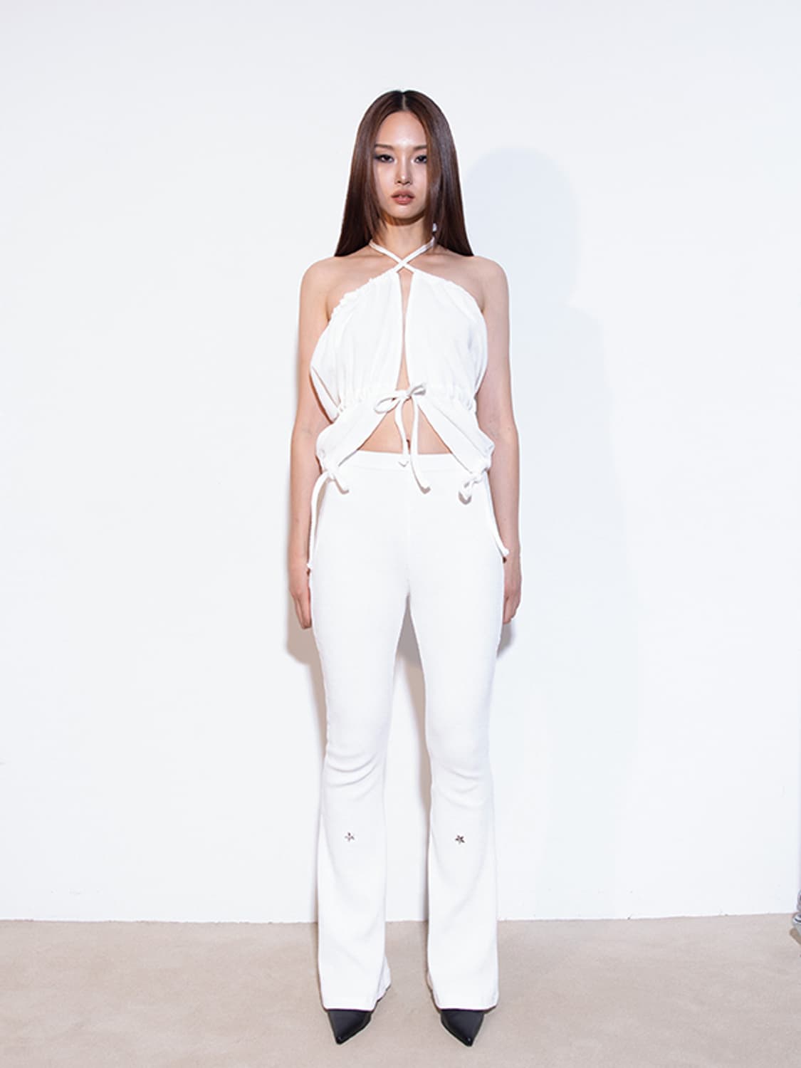 온스카 Star stud waffle leggings 아일릿 이로하 착용 상품이미지2