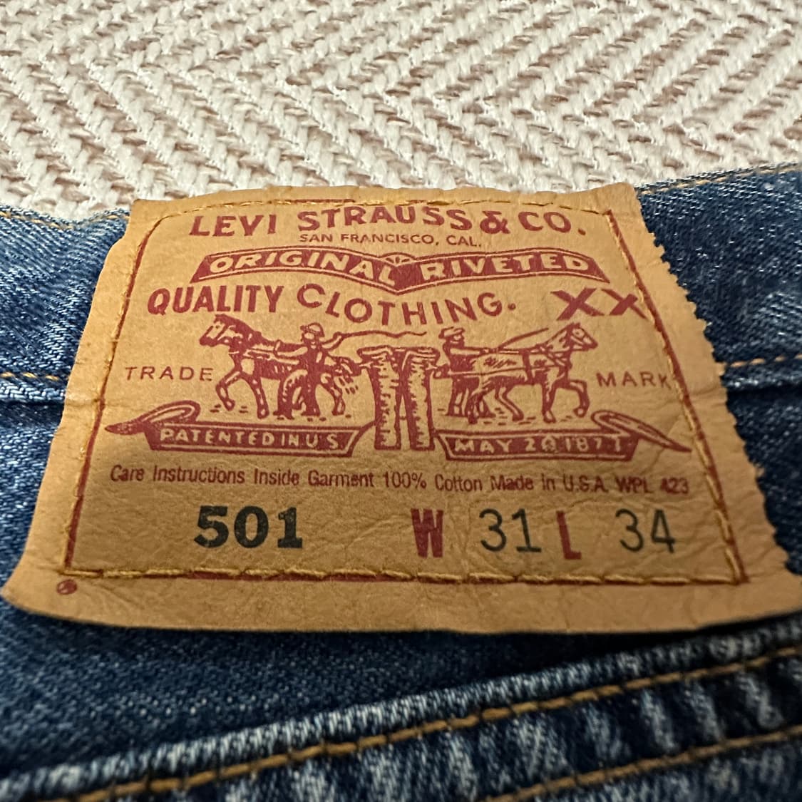 LEVI'S 501 90's usa made jeans 상품이미지3