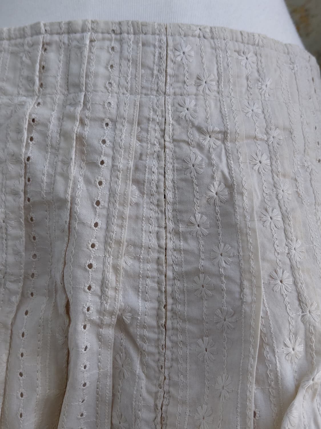 [빈티지] 아이보리 아일렛 플레어 스커트 상품이미지4