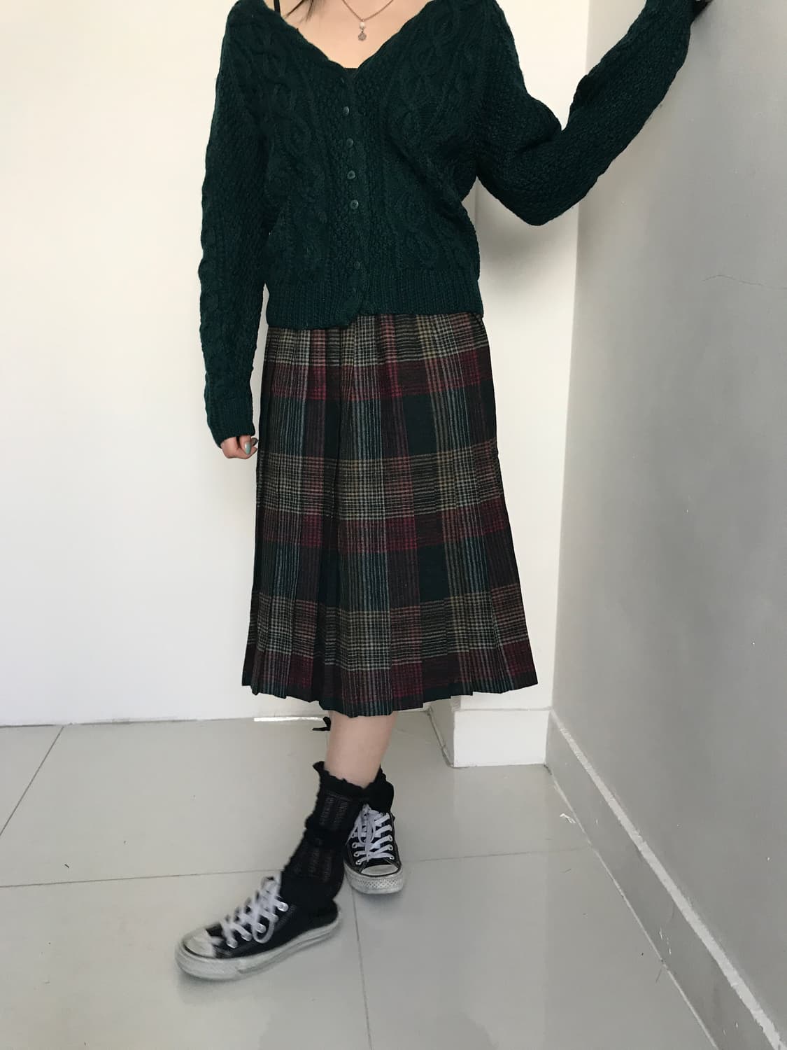 Twist button v cardigan(green) 상품이미지6