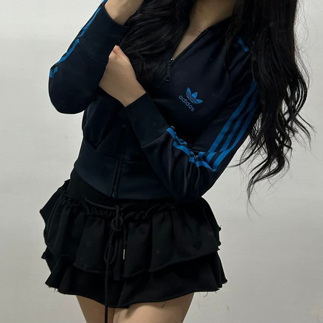 아디다스 파이어버드 대대장 작사 세미크롭 걸즈 트랙탑 희귀져지(85) 상품이미지2