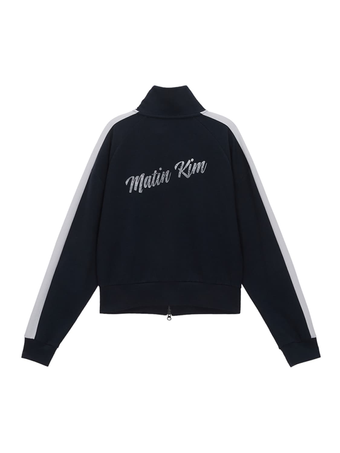 마뗑킴 빈티지 그래픽 저지 집업 네이비 상품이미지2