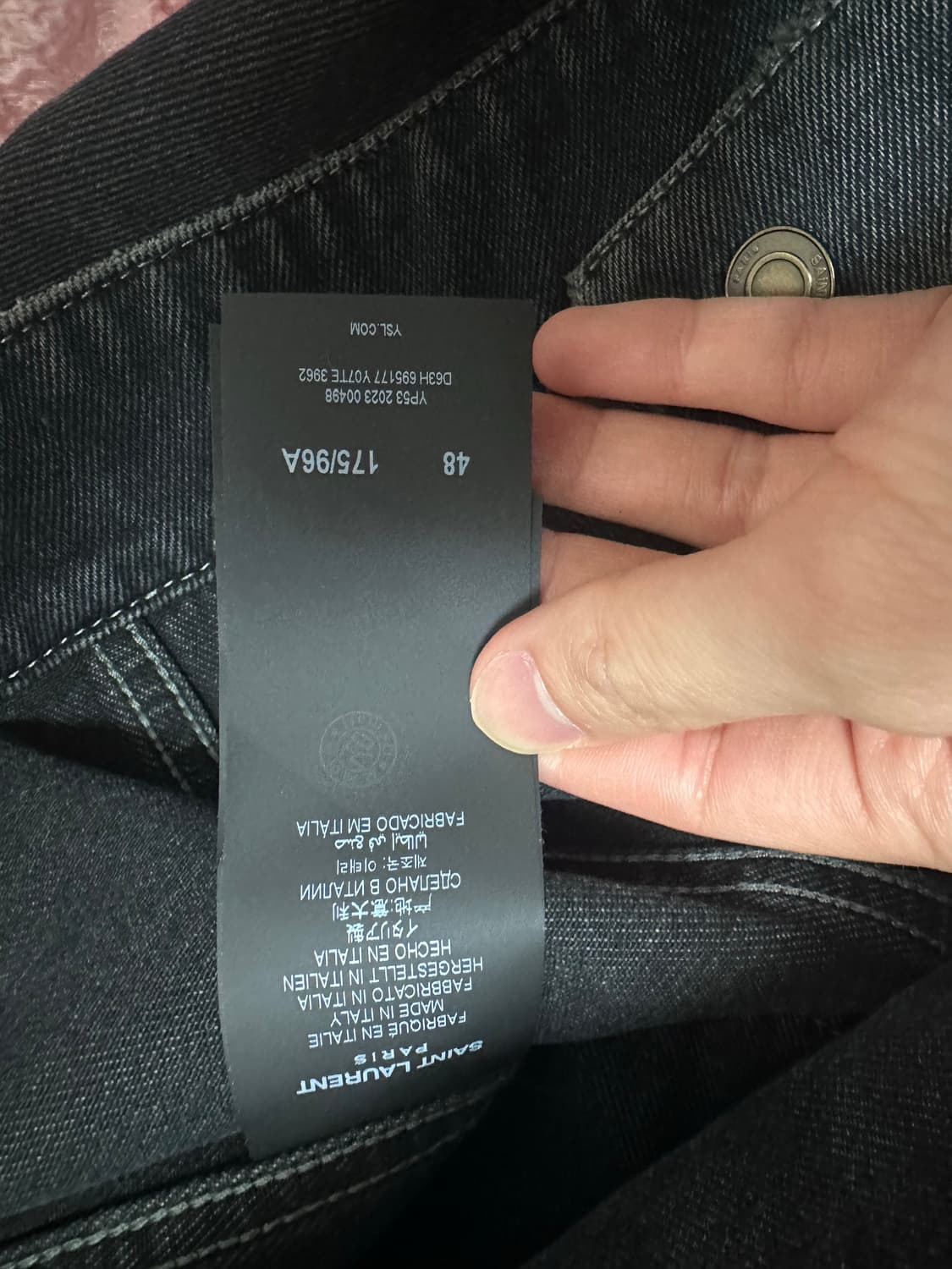 생로랑 퍼머넌트 블랙 데님 자켓 상품이미지6