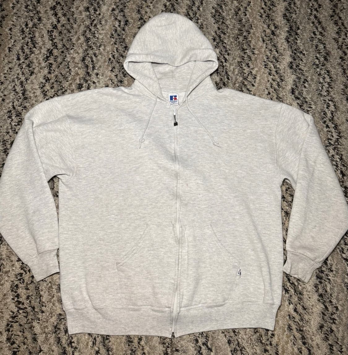 90s usa 러셀 후드집업 그레이 XL 상품이미지1