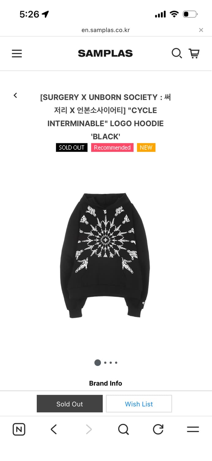 써저리 X 언본소사이어티 후디 L 상품이미지1