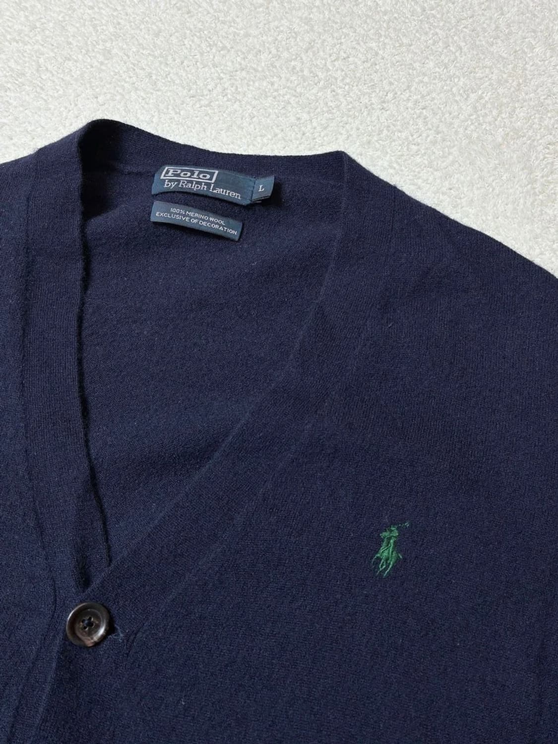 폴로 랄프로렌 00's 엘보 가죽 메리노 울니트 가디건 PN6384    상품이미지3