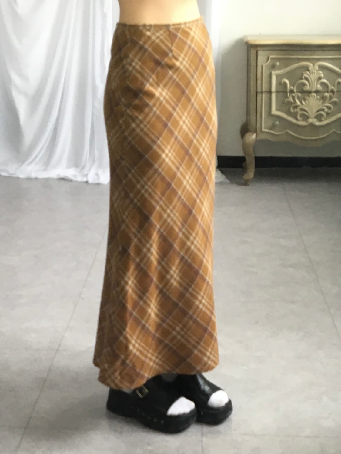 Check pattern skirt 상품이미지6