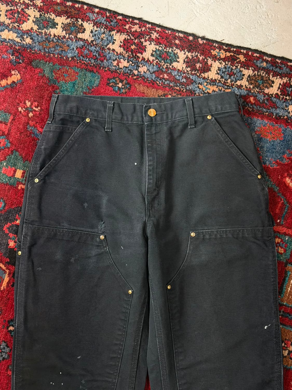 OG USA Made 칼하트 B01 더블니 블랙 칼하트 썩블니 카펜터 상품이미지5