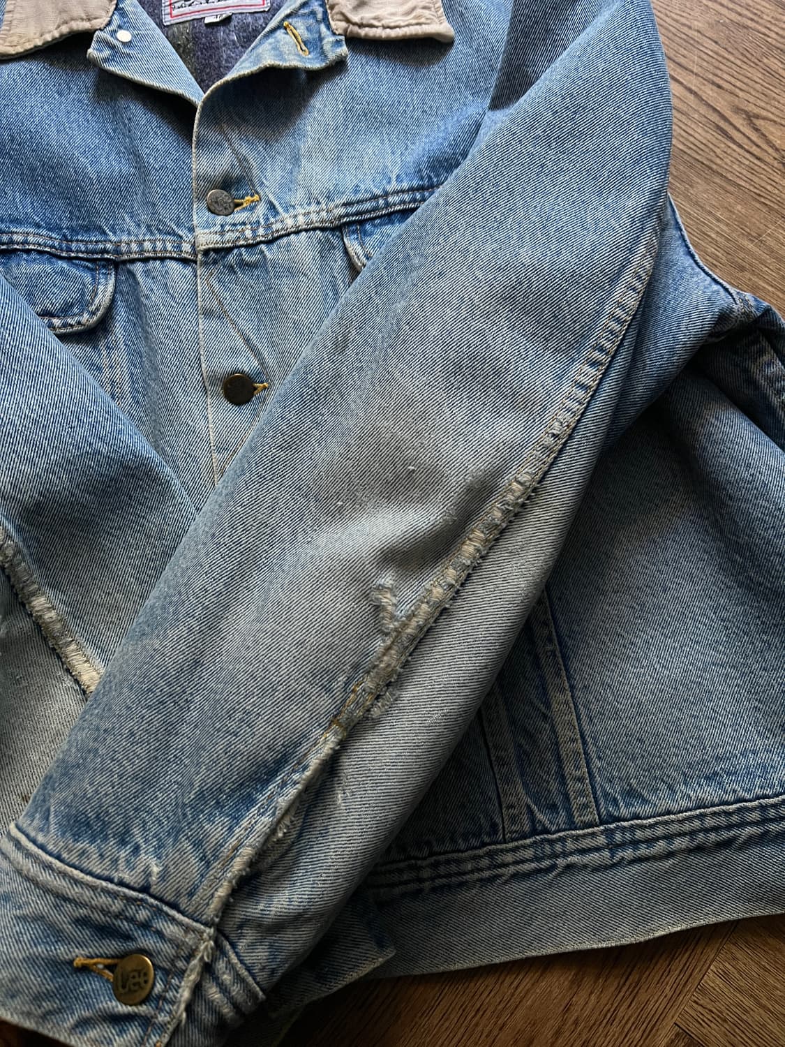 [2XL]90's Lee USA 스톰라이더 블랭킷 데님 트러커 자켓 R3 상품이미지5