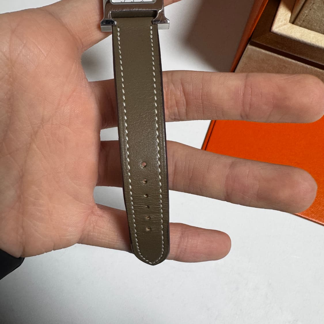 에르메스 H 아워 PM 에토프 은장 시계 21MM 상품이미지7