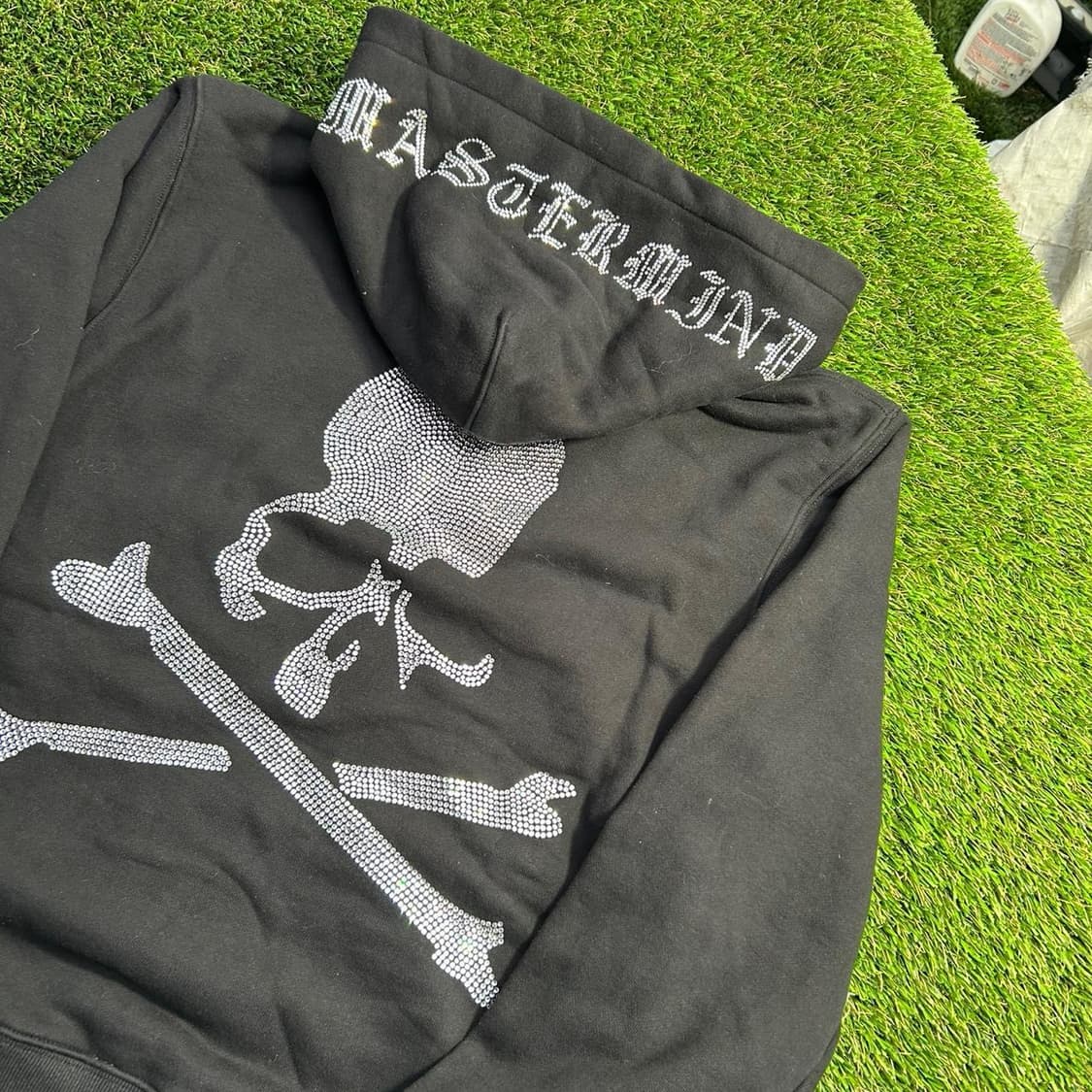 마스터마인드 비즈 스컬 로고 후드집업 블랙 상품이미지2