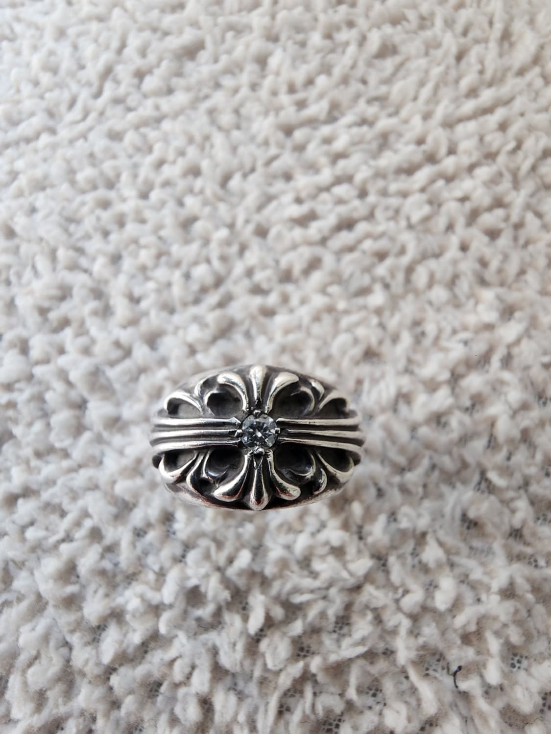 [US8.5]크롬하츠 플로랄크로스링 1P 다이아 상품이미지1