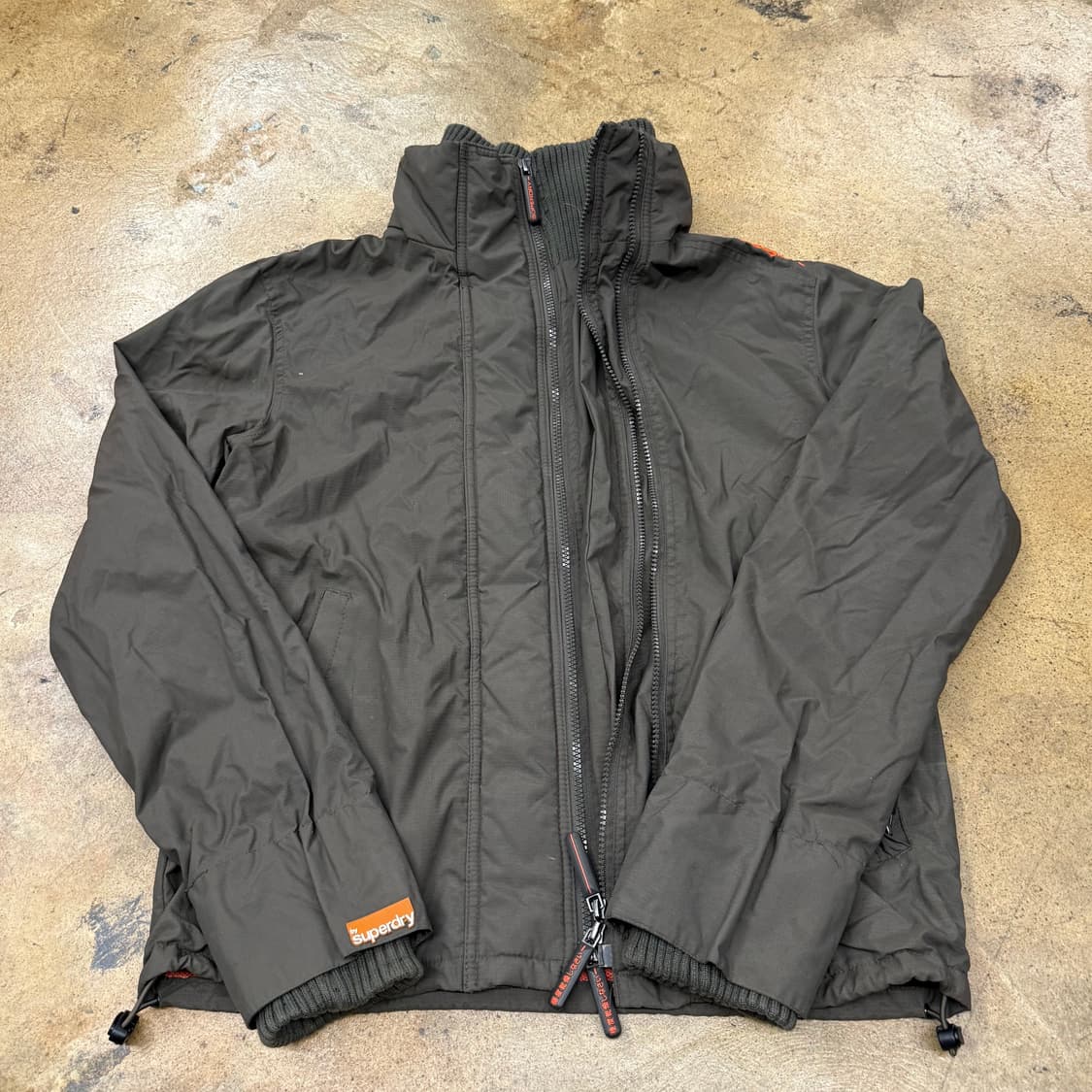 [정품/S] 슈퍼드라이 브라운 컬러 봄버 자켓 b14 상품이미지2