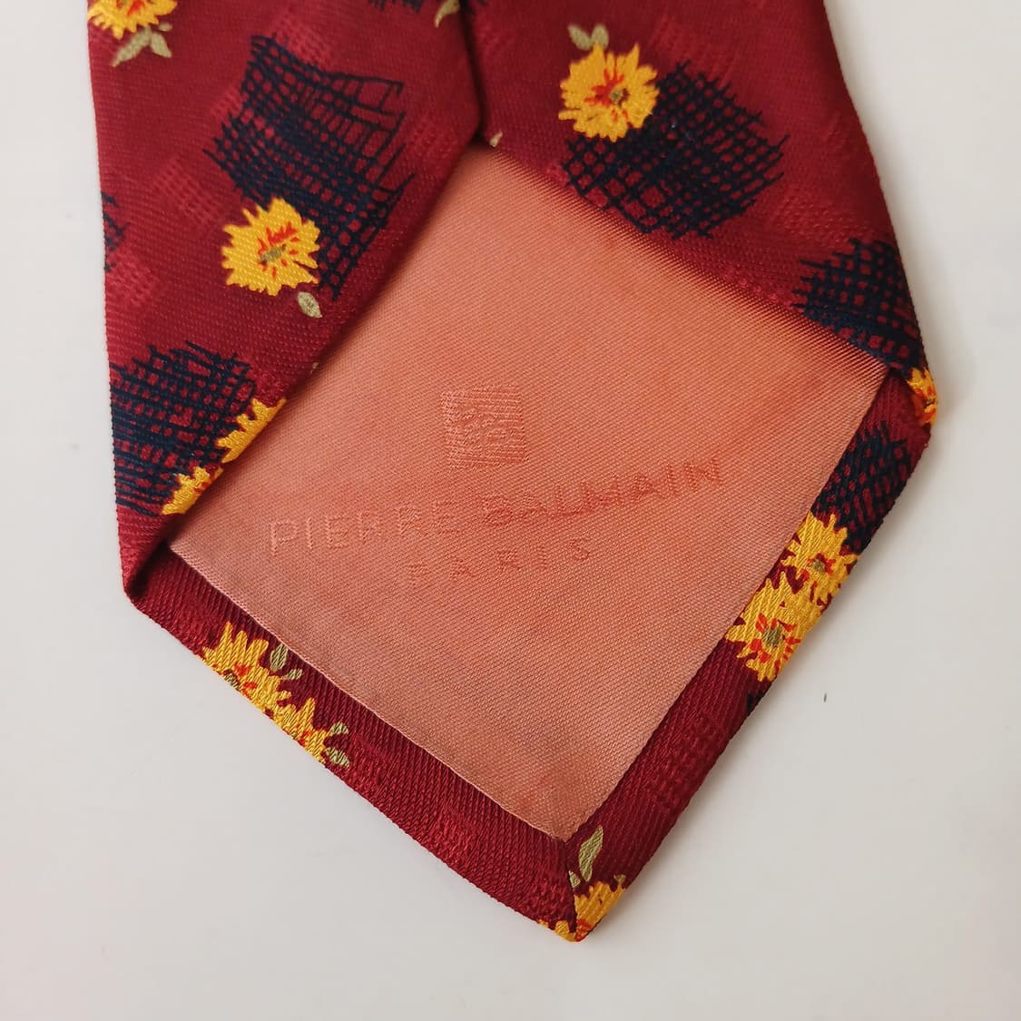 발망 실크 레드 플라워 아트 패턴 넥타이 9.5cm A+등급 A19161 상품이미지8