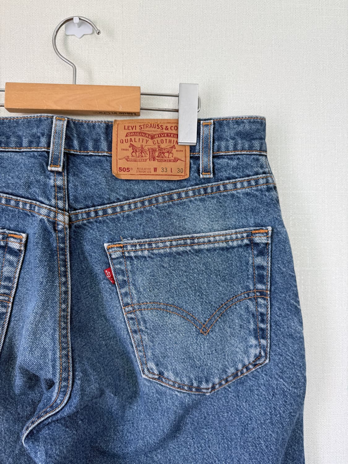 90s levis 505 made in usa 33x30 상품이미지4