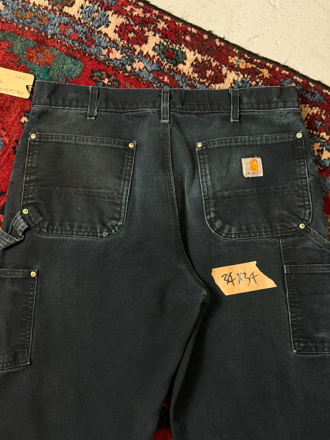 OG USA Made 칼하트 B01 더블니 블랙 칼하트 썩블니 좀비 상품이미지6