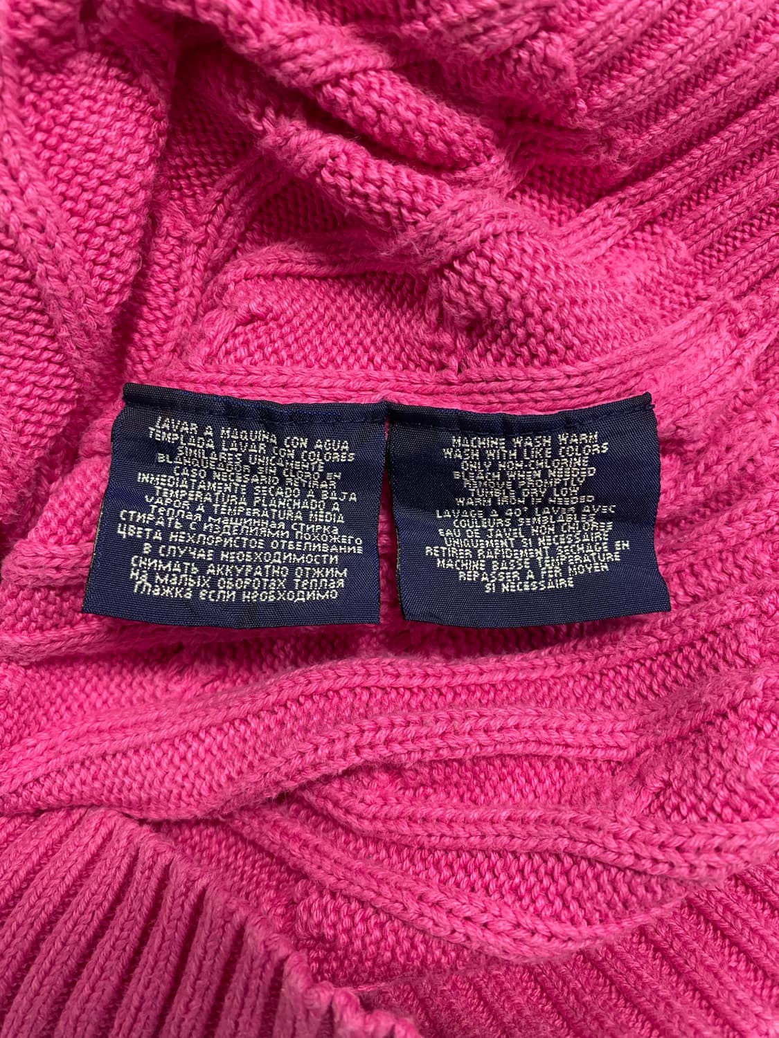 폴로 랄프로렌 케이블 니트 후드집업 핑크  L <623> 상품이미지5