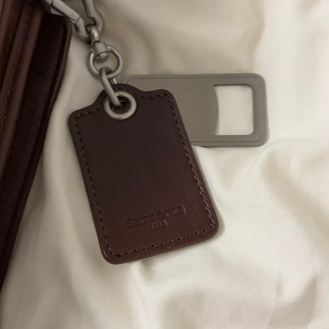 Samsonite 브라운 리얼 레더 빈티지 백팩 (오리지널 패키징 포함) 상품이미지2