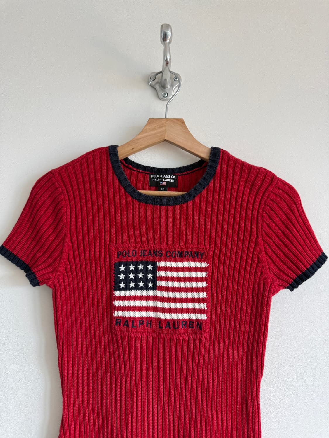 폴로 진스 랄프로렌(POLO JEANS) 성조기 코튼 반팔 니트 상품이미지2