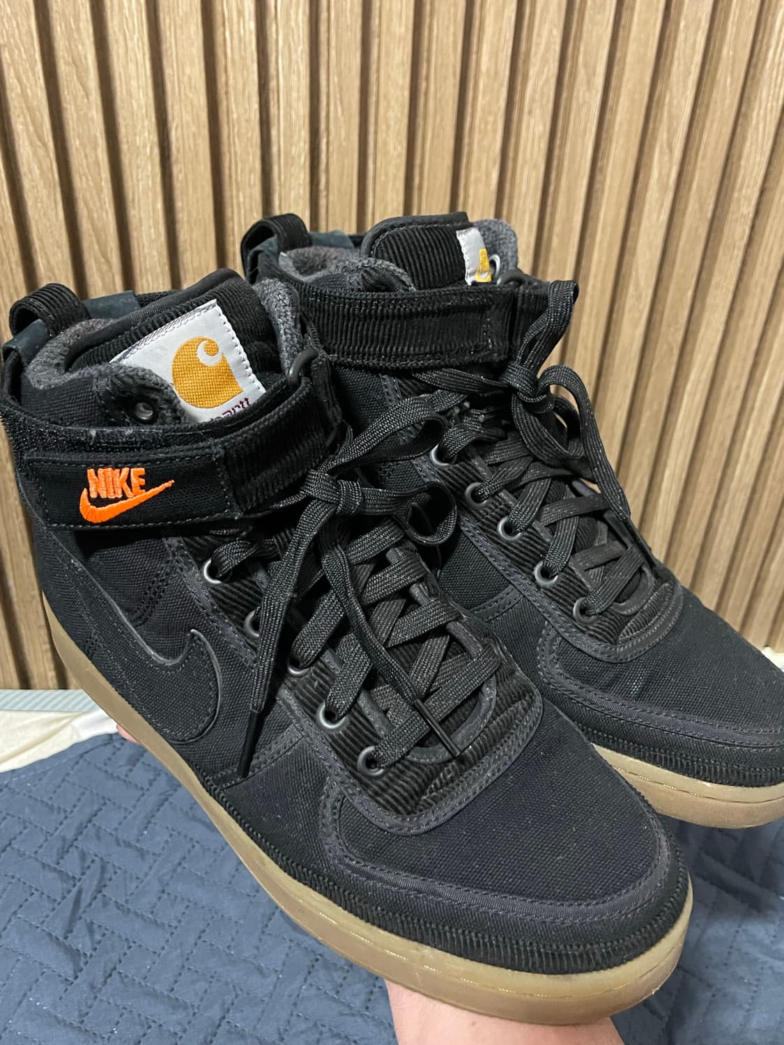 나이키 x 칼하트 반달 하이 슈프림 블랙 260mm 상품이미지3