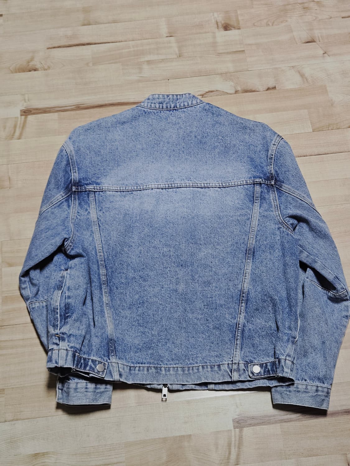 드로잉 워싱 데님 레이서 자켓_Light Blue 상품이미지2