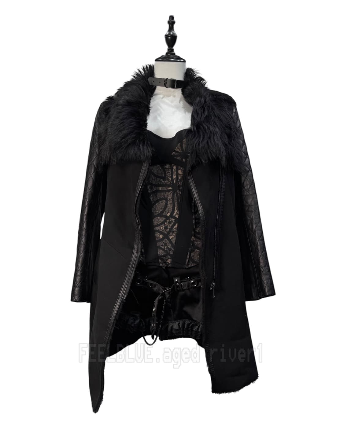 Lamb Leather & Shearling Fur Coat 상품이미지4