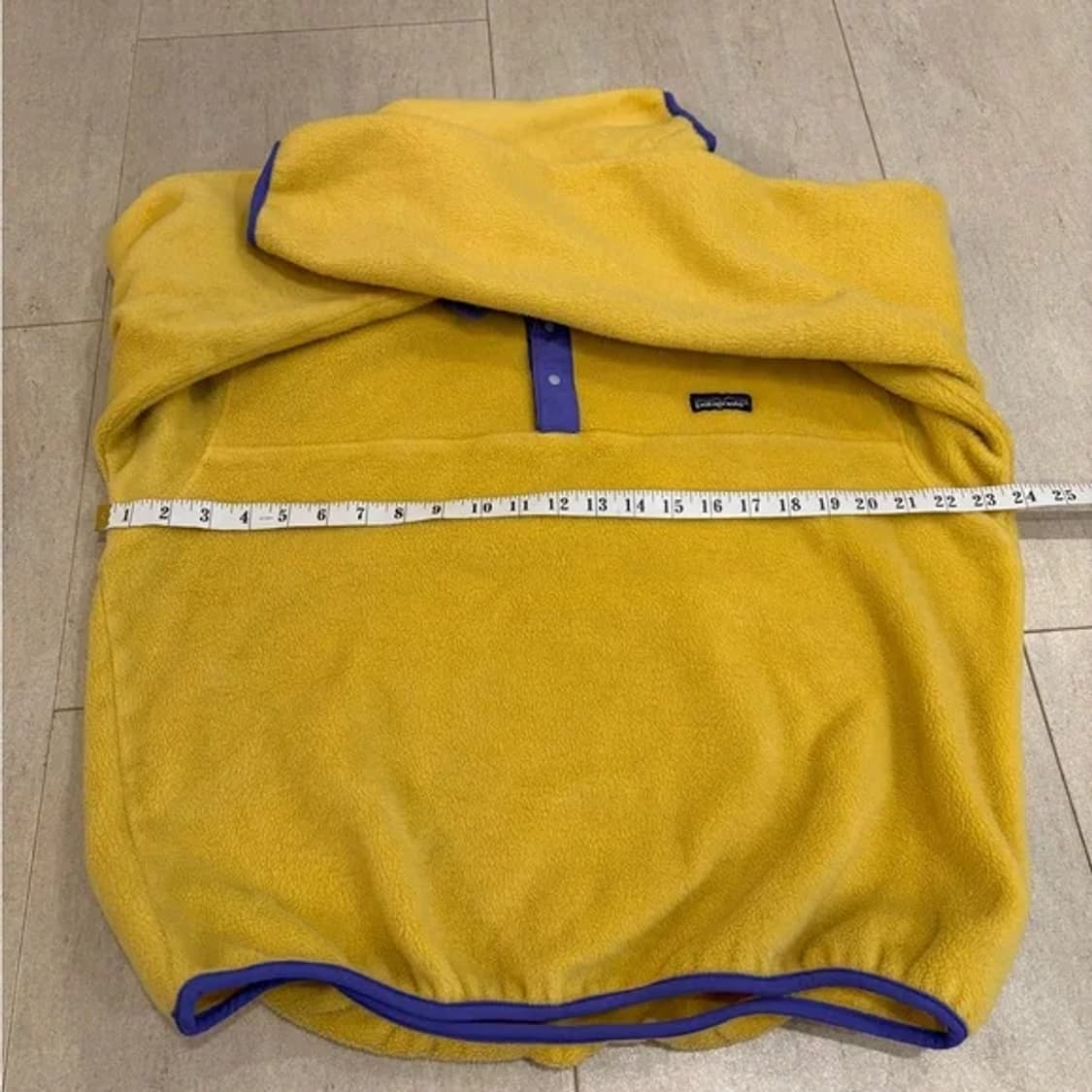 L 80‘s 파타고니아 신칠라 플리스 스냅티 옐로우/퍼플 상품이미지4