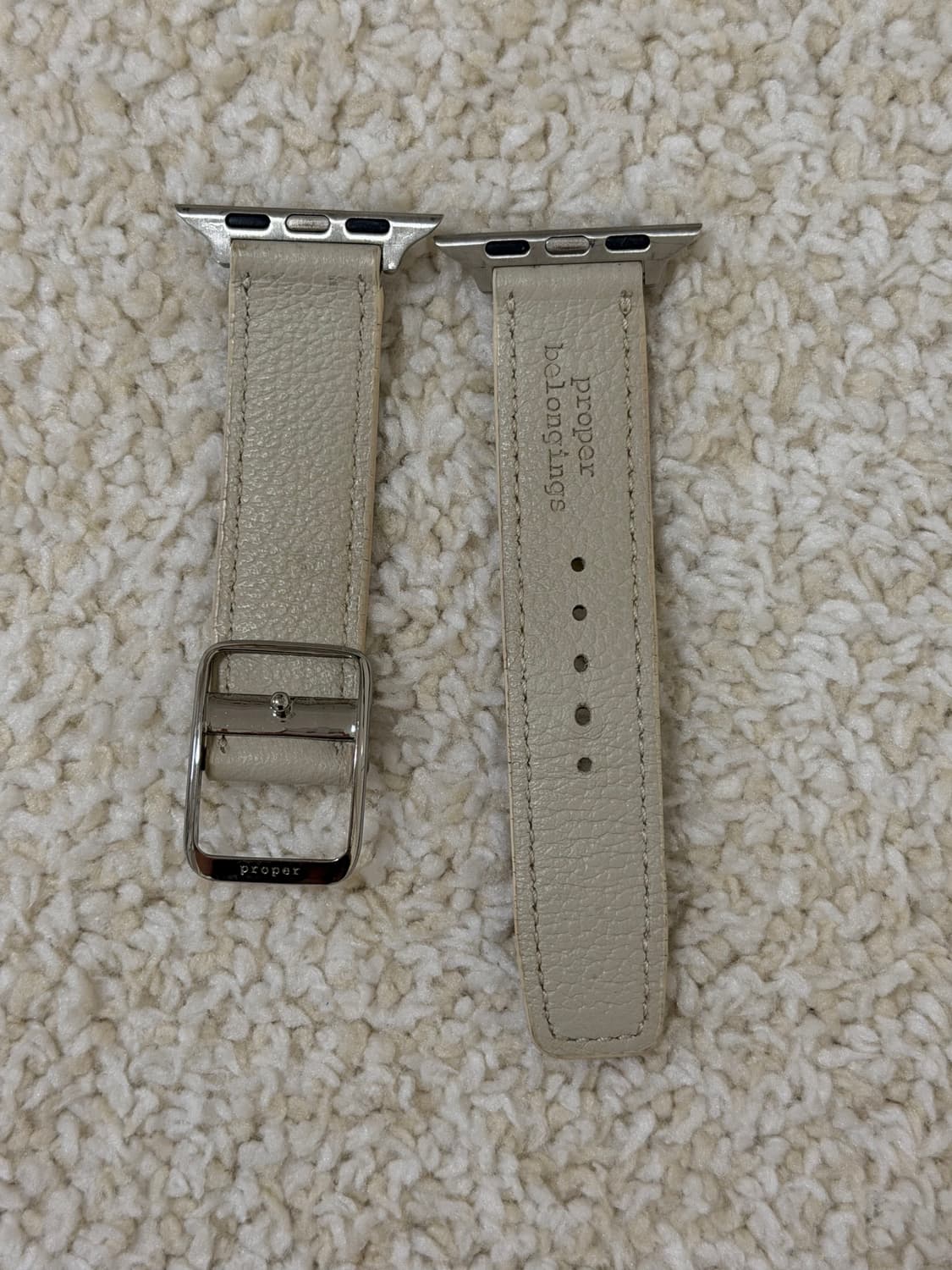 [프로퍼빌롱잉즈] 애플 워치 가죽 스트랩 (라이트 그레이 / 사이즈 1) 상품이미지6