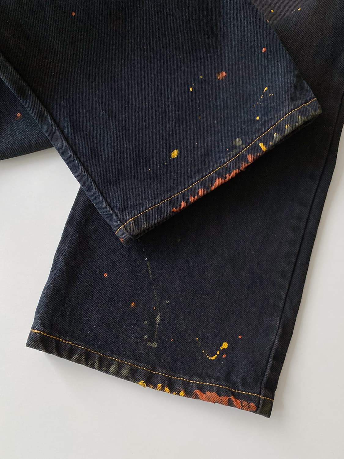 리바이스 517 다잉 페인팅 블랙 데님 팬츠 상품이미지6