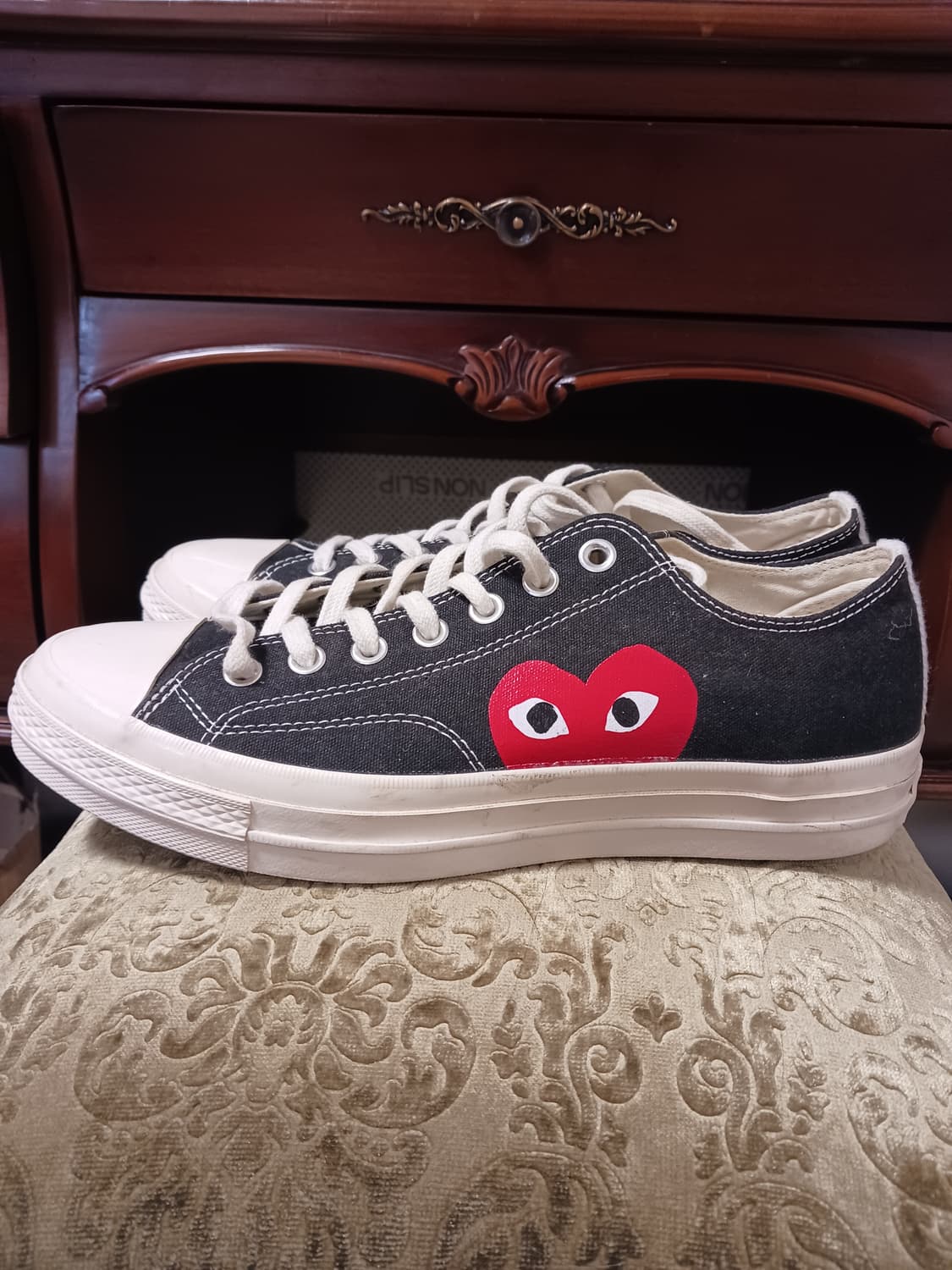 컨버스 × 꼼데 플레이척 70 로우 블랙 상품이미지2