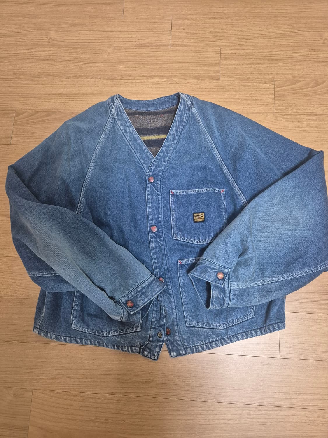 캐피탈 리버시블 라이닝 레일로드 자켓 4사이즈 상품이미지3