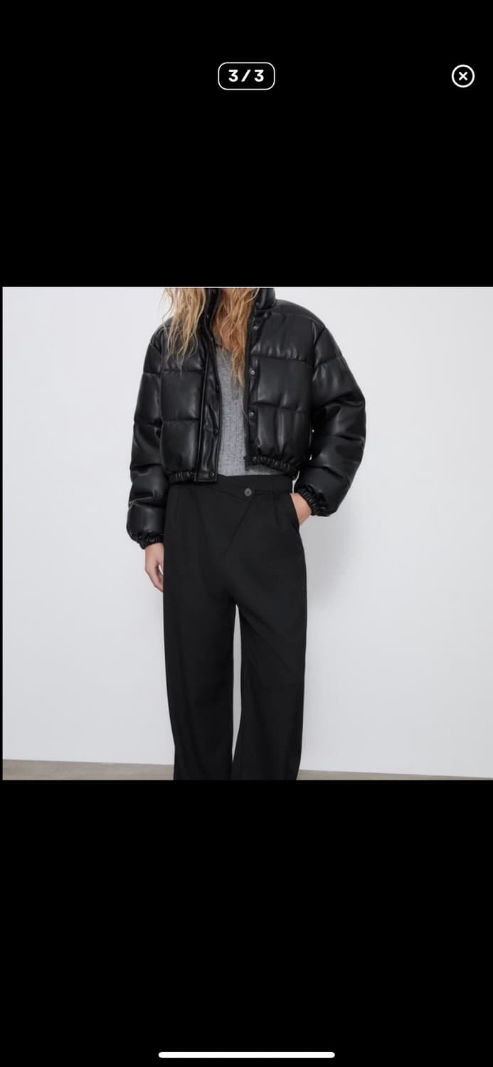 자라 레더 패딩 상품이미지3