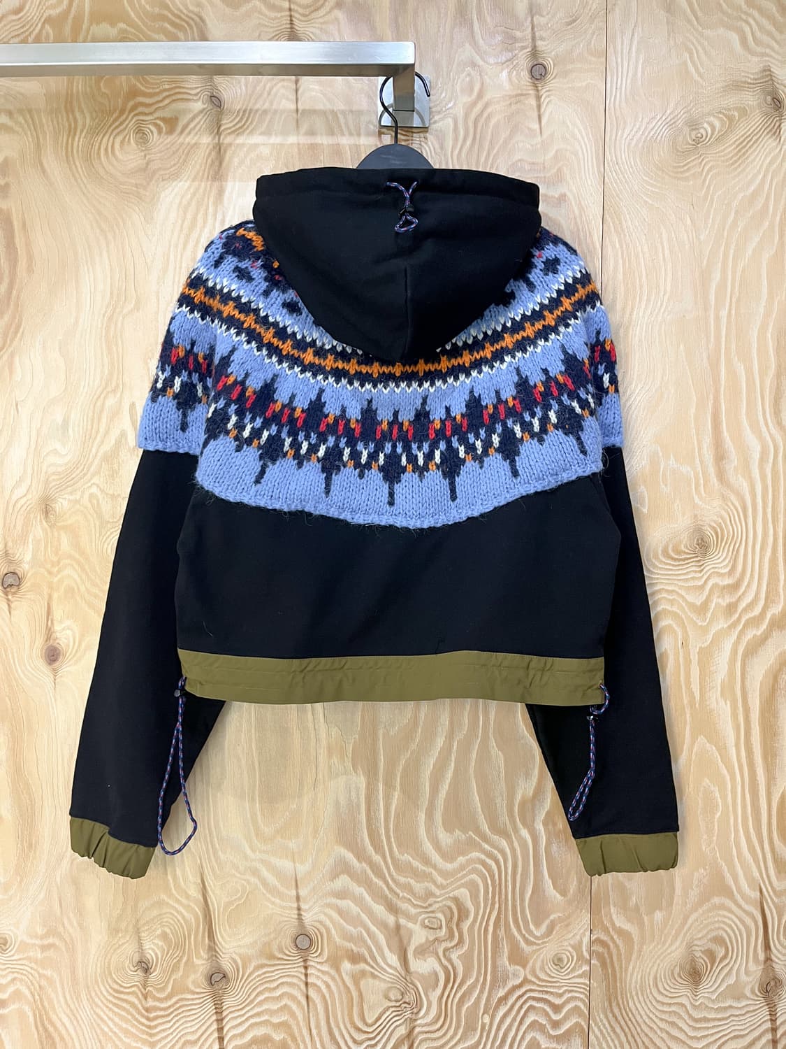 앤더슨벨 노르딕 콤보 크롭 니트 후디 상품이미지4