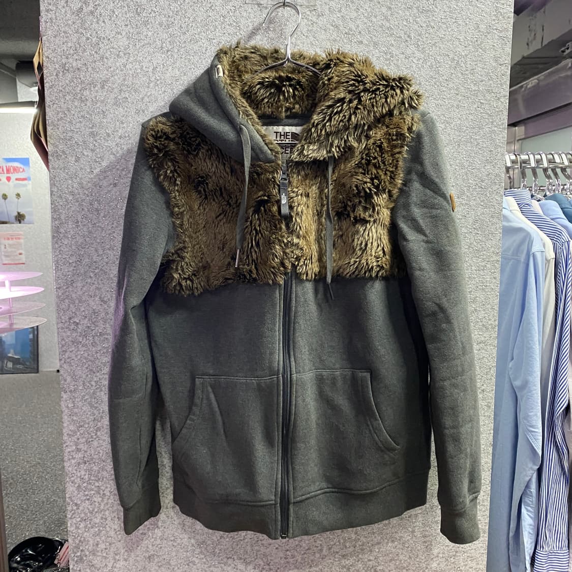 노스페이스 양털후드 그레이 후드집업 B3302 상품이미지2