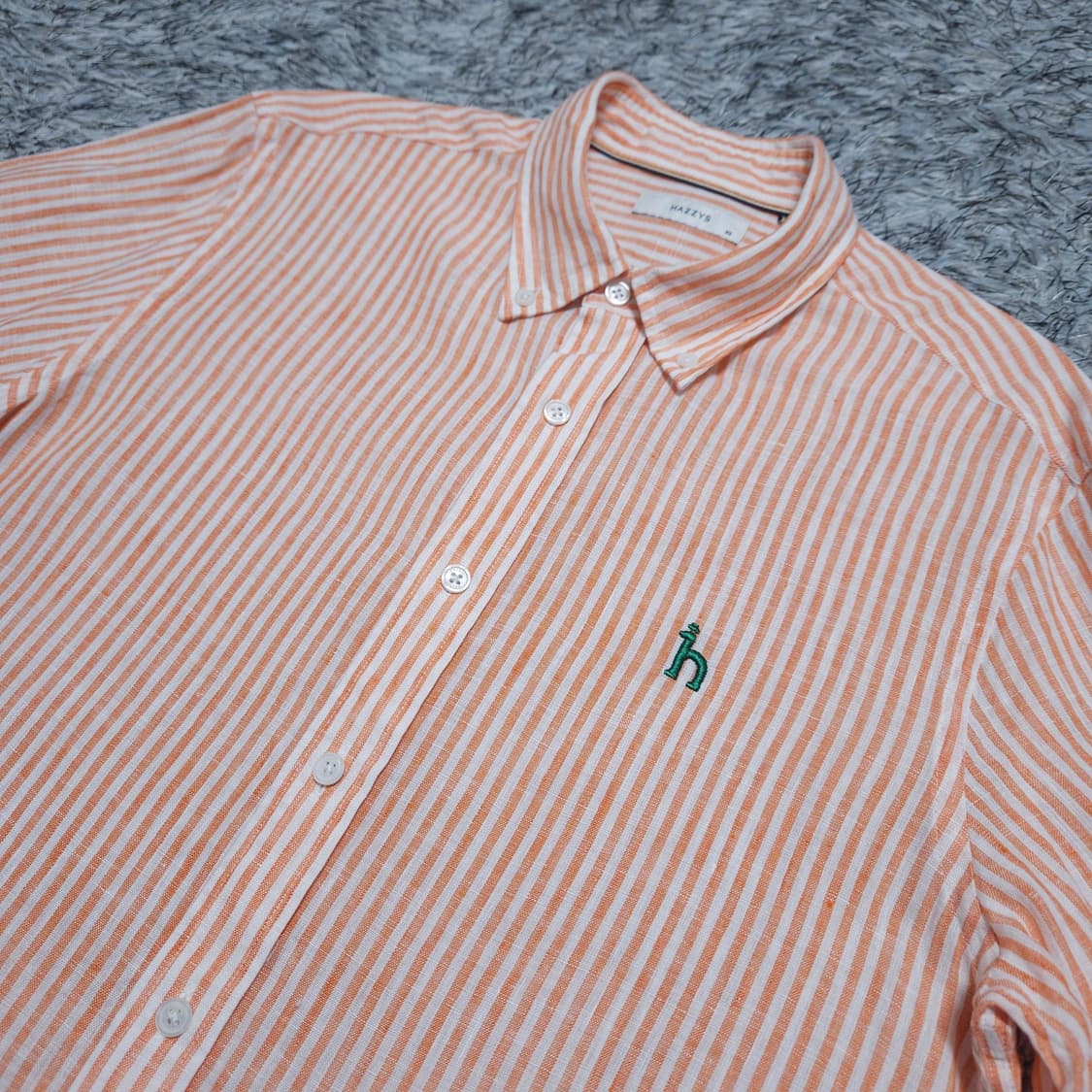 헤지스)95 남자 스트라이프 린넨셔츠남방 / 왕눈이샵 상품이미지4