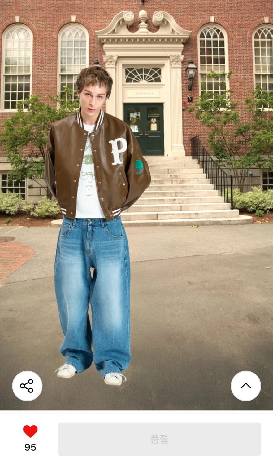 피엔지 저널 P LOGO LEATHER BOMBER 상품이미지3