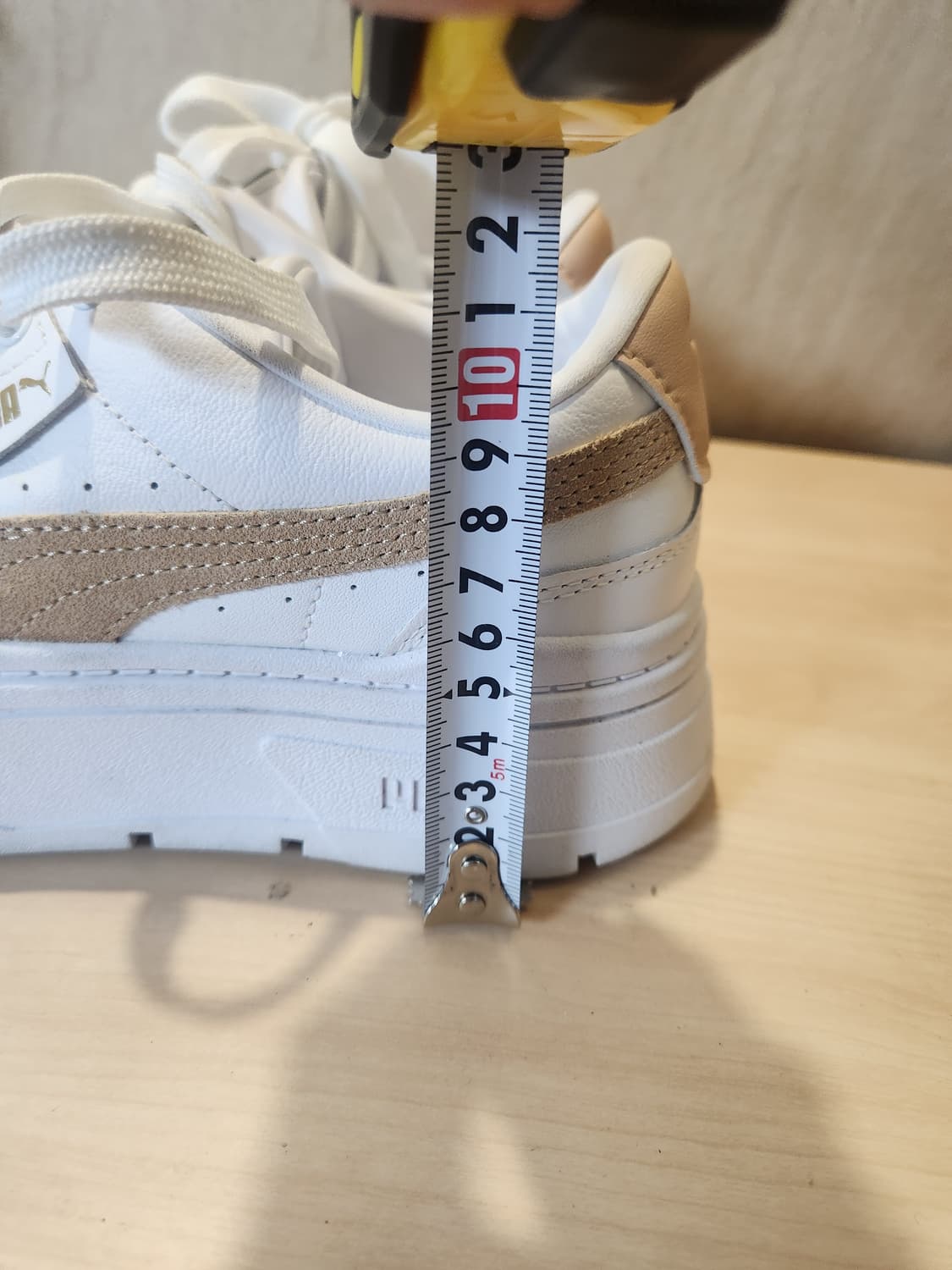 “[PUMA ] 퓨마 플랫폼 스니커즈 화이트베이지 24cm (컨디션  상품이미지8