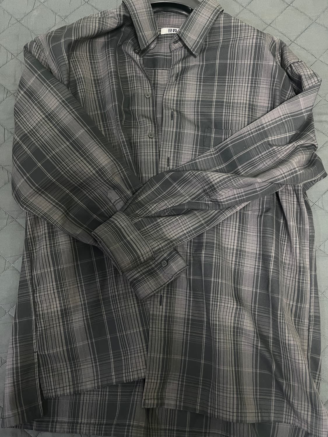 유니클로U 플란넬오버사이즈체크셔츠 상품이미지1