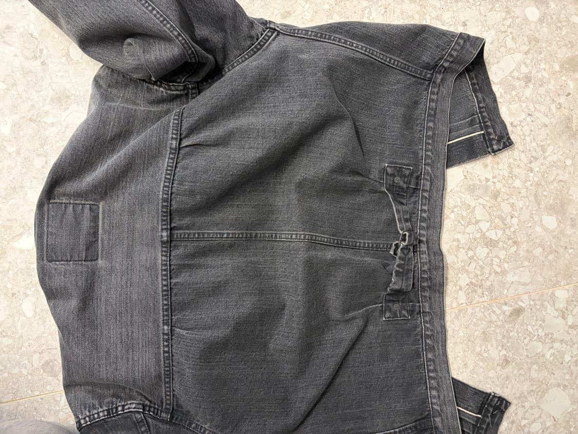 2차 세계대전 타입 | 데님 자켓 셀비지 스톤워 시 블랙 I ORSLow 상품이미지6