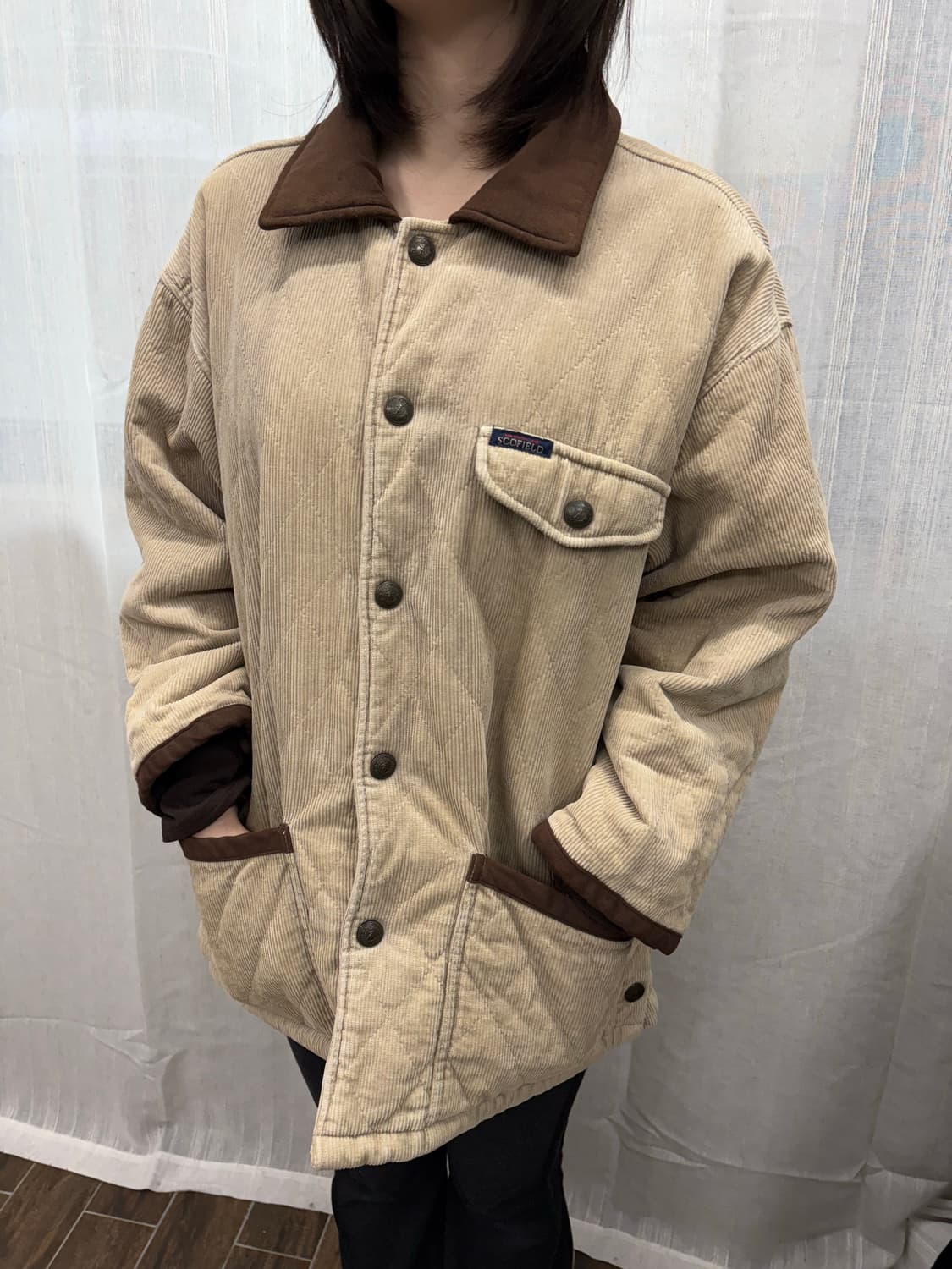 SCOFIELD 코듀로이 퀼팅 워크 자켓 상품이미지1