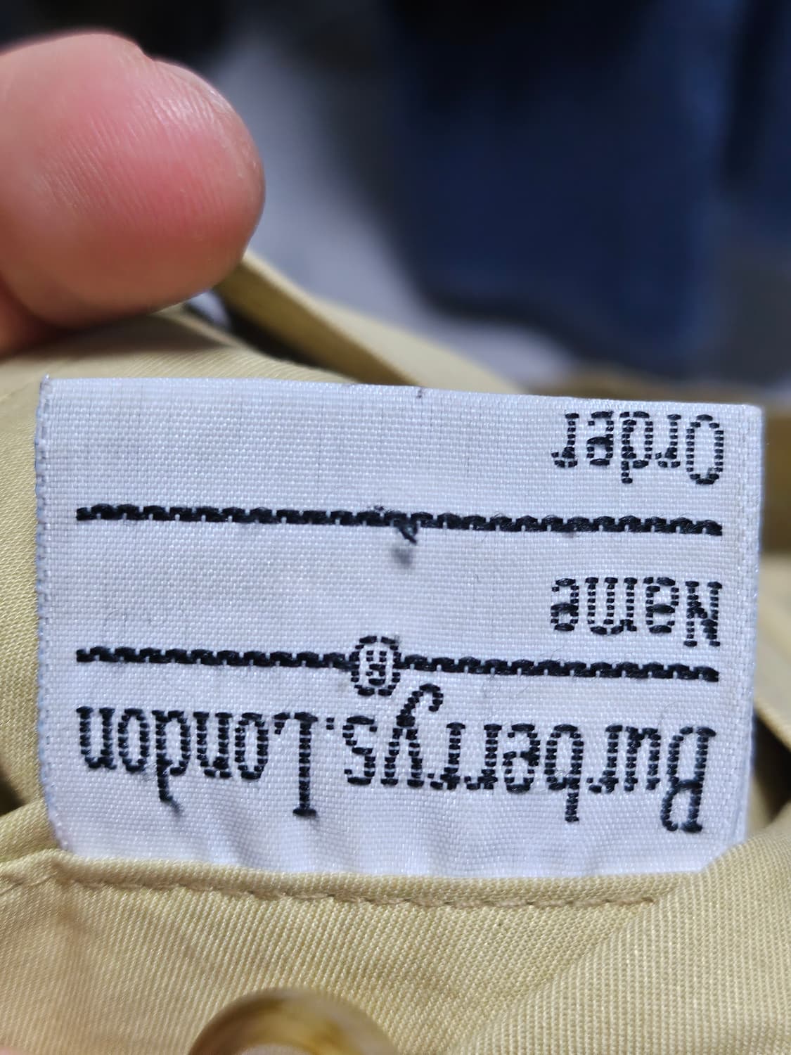 90s 올드 버버리 코튼 카코트 발마칸 코트 M-L 상품이미지7