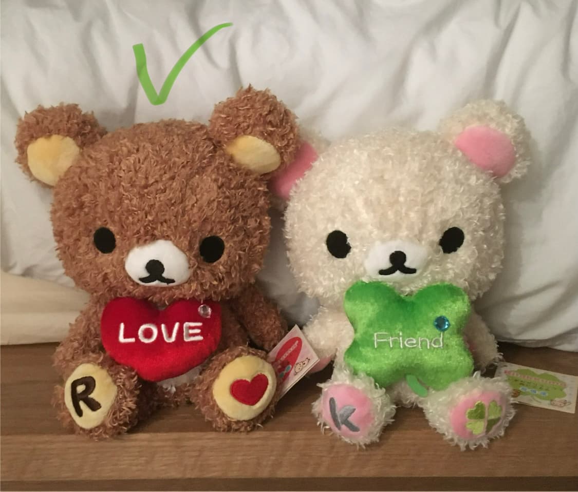 리락쿠마 뽀글이 하트 인형(택0) 상품이미지1